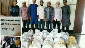 তালামিযের উদ্যোগে বড়লেখার দক্ষিণ শাহবাজপুরে ত্রাণ বিতরণ